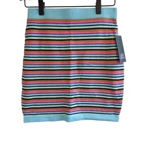 Wild Fable Multicolor Striped Knit Mini Skirt Small